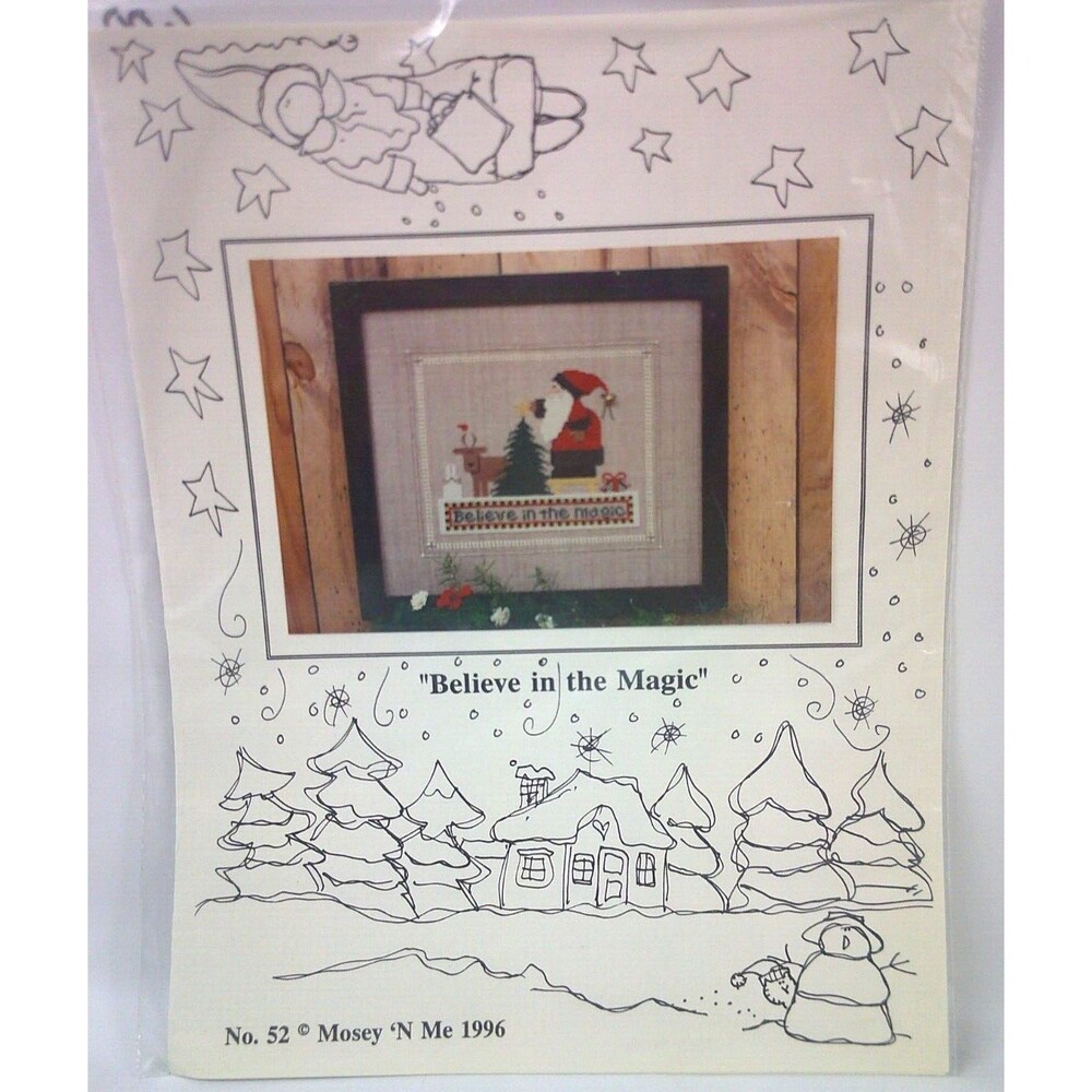 Mosey ‘N Me #52 Believe in the Magic Counted Cross Stitch Chart 1996 Christmas